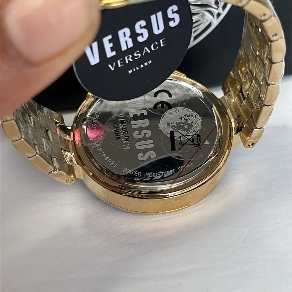 New - VERSUS VERSACE Logo Gent Chrono Bracelet Watch